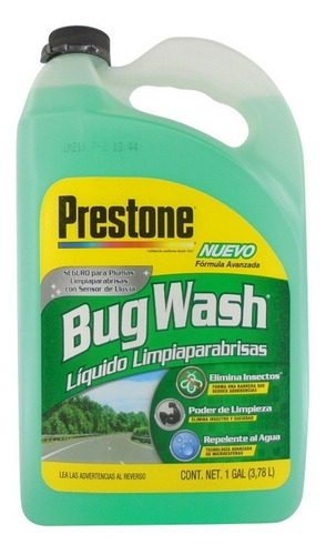 Prestone Bug Wash Líquido Limpiaparabrisas 3.78 L (1 Galón)