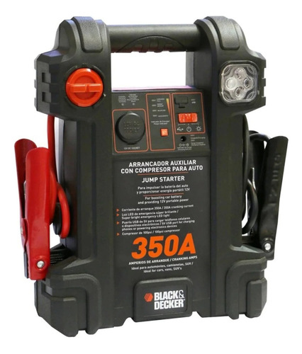 Arrancador De Bateria Y Compresor D Aire Black Decker 350amp