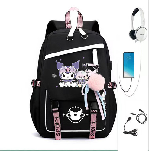 Mochila Kuromi De Dibujos Animados A La Moda Y Linda