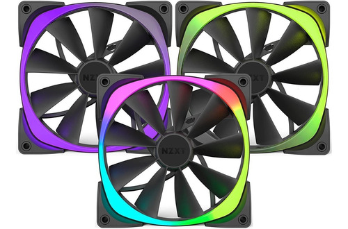 Paquete De Ventilador Nzxt Aer Rgb140 C/controlador Hue + Rf