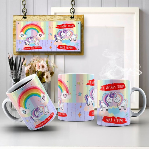 Caneca Unicornio Indiscreto Viveram Felizes Para Sempre