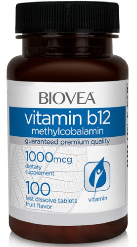Vitamina B12 Biovea 1000mcg 100 Tabs Sublingual