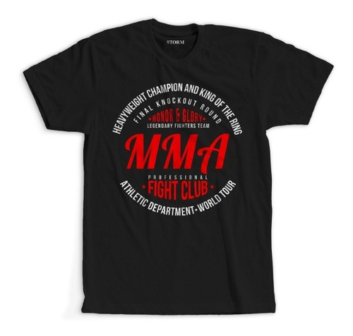 Remera Professional Fighter Mma Algodón Crossfit  Gym.