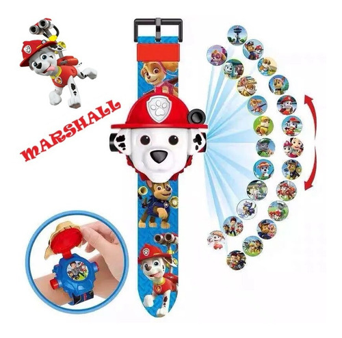 Marshall Reloj Proyector 24 Imagenes Patrulla Canina