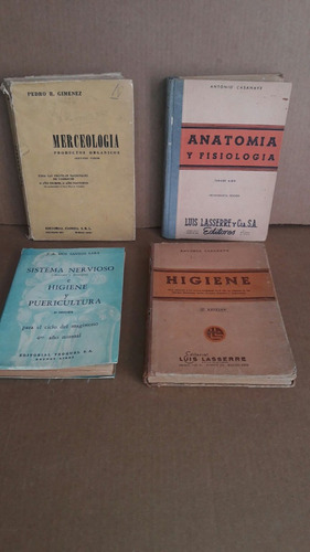 Lote De 4 Libros Anatomía Fisiología Sist Nervioso Y Merceol