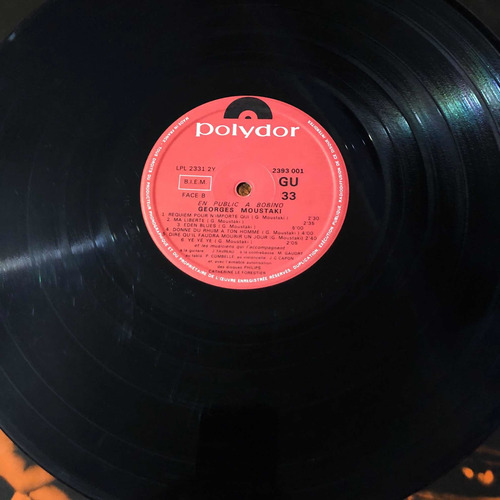 Georges Moustaki Bobino 70 Disco Lp Importado De Francia. (Usado)