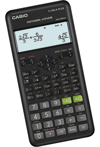 Calculadora Cientifica Fx-82la Plus Bk, 252 Funciones 3 Line Color Negro