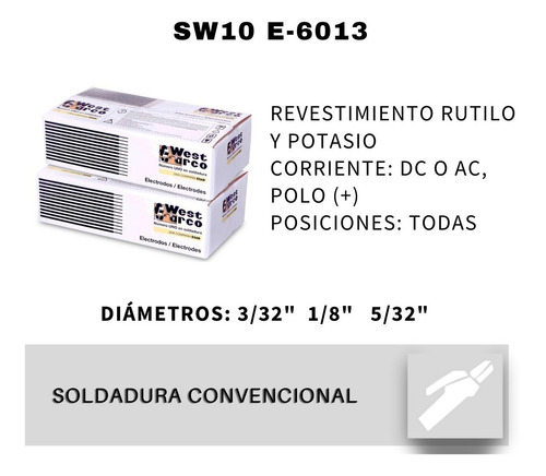 Electrodo West Arco E6013 3/32 