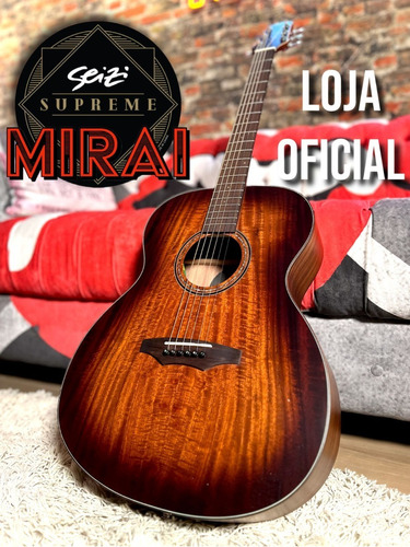 Violão Seizi Supreme Fuji Mirai Koa Burst Com Bag