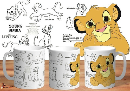 Taza Disney Rey Leon Simba Creacion 4k Art