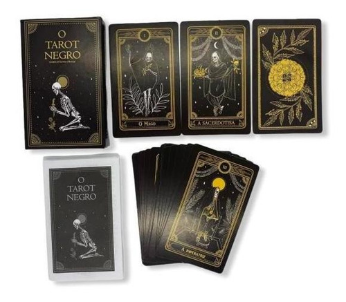 Baralho O Tarot Negro 22 Cartas - Com Manual Explicativo