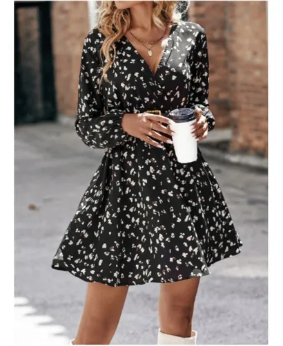 Vestido negro flores new arrivals
