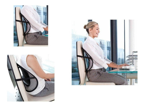 Soporte Espalda Lumbar Espaldar Silla Con Corrector Postura 