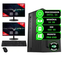 Comprar Kit Pc Completo Intel I5 16gb Ssd 480gb Combo 2 Monitores