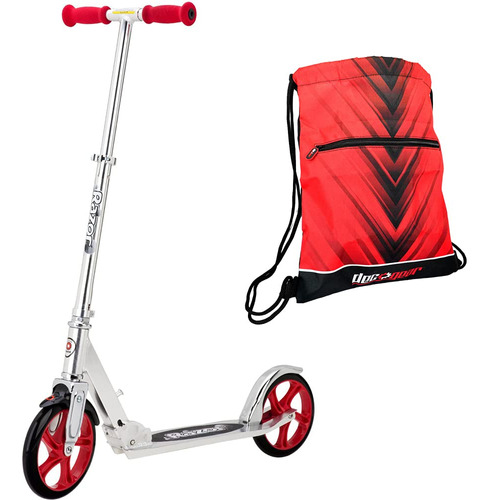 Razor Lux Kick Scooter Red Bundle Bolsa Cordon Deco Cincha