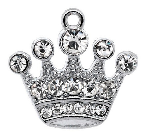 Amuleto Colgante Corona Realeza Joyas Plateado Acero Y Cuero