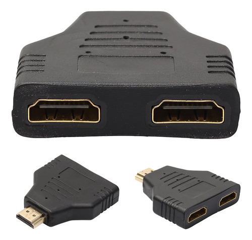 Adaptador Hdmi Macho A Doble Hembra Hembra Dividido De 1 A 2