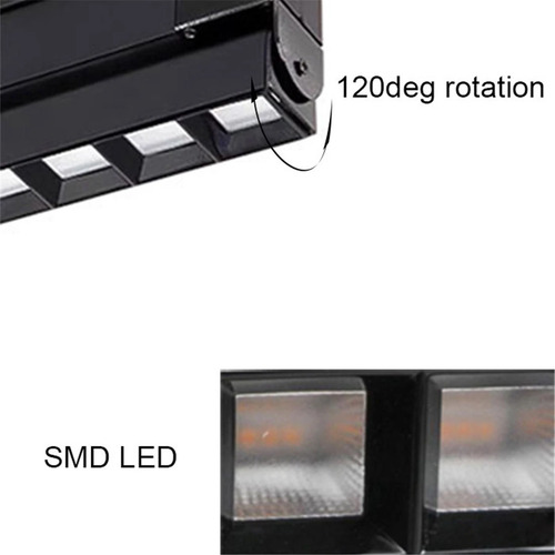 Spot Led Pontual Linear 40cm 35w Para Trilho Eletrificado Estrutura Preto 127/220V