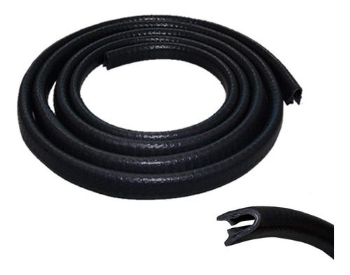 Borracha Casco De Cobra Protetor De Porta Preto 1,5cm X 1mt