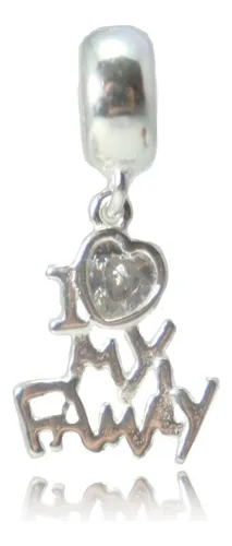 Berloque I Love My Family Familia Zircônia Prata Legitima925