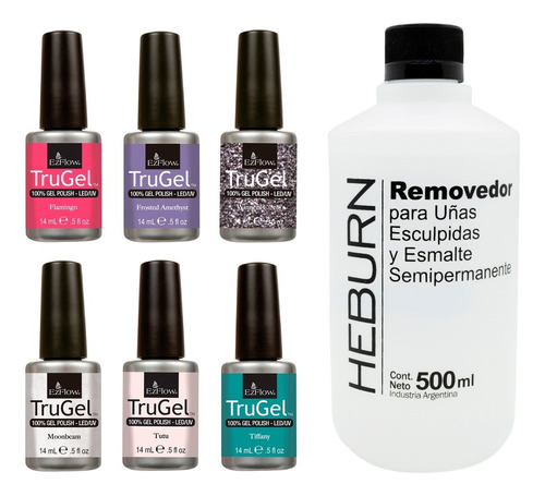 Ezflow Trugel X6 Esmalte Semipermanente + Heburn Removedor