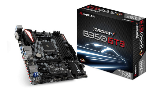 Placa Mãe Biostar Racing B350gt3 Ddr4 Am4 Rgb Chipset B350