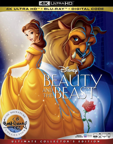 4k Uhd + Blu-ray Beauty & The Beast Bella Y La Bestia (1991)