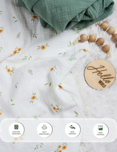 Funda Para Cambiador De Muselina, 100% Algodón, Suave Y Cómo