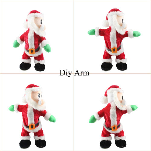 Papá Noel Bailarín Peluche Felpa Juguete Para Niños Navidad
