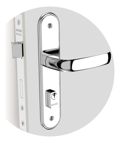 Fechadura Icaroway Reta Ext Cromado Esp43 (40x53 Py53)