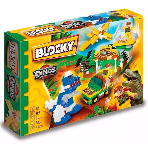 Imagen 2 de 4 de Bloques Blocky Dinosaurios - 150 Piezas+ Muñecos Original