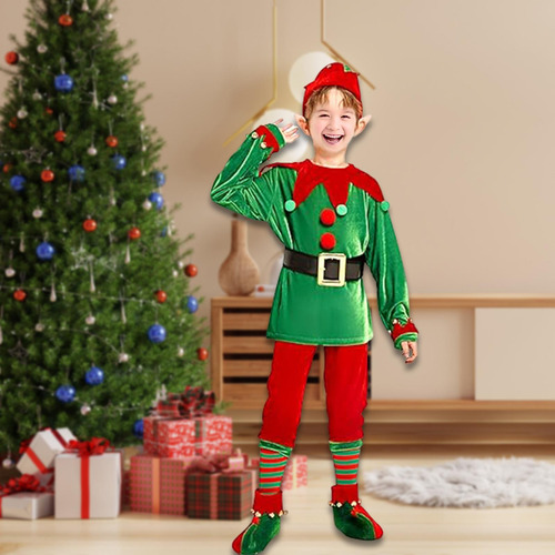 Conjunto De Disfraz De Navideño Para Niños Con Sombrero De
