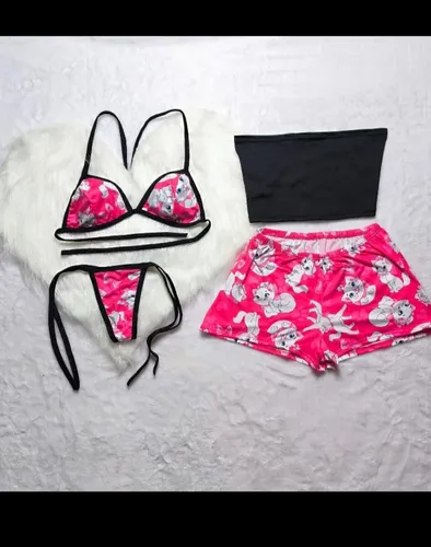 Pijamas Tela Algodón, Cuatro Piezas, Comodas
