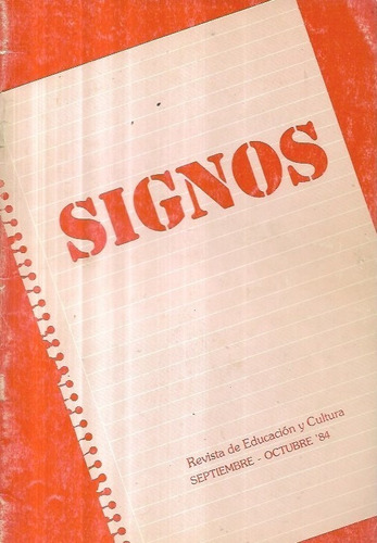 Revista Signos / Sept. Octubr. 1984 / Educación Cultura