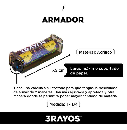 Kit Armador De Cigarrillo + Sedas Y Tips X 100 + Lata 3rayos Negro