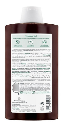 Shampoo Klorane Quinina en botella de 400mL por 1 unidad