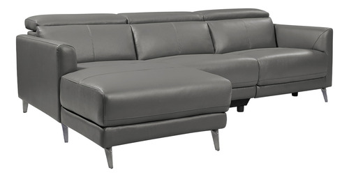  Sillon Seccional Reclinable De Piel Modelo Andria Izquierdo