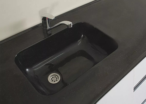 Mesada Marmol Sintetico Negra 140mm X 60mm Bacha Ms Durafort