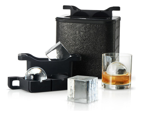 Berlinzo Clear Ice Cube Maker Molde Combo 2+2 Cubos Y Bolas