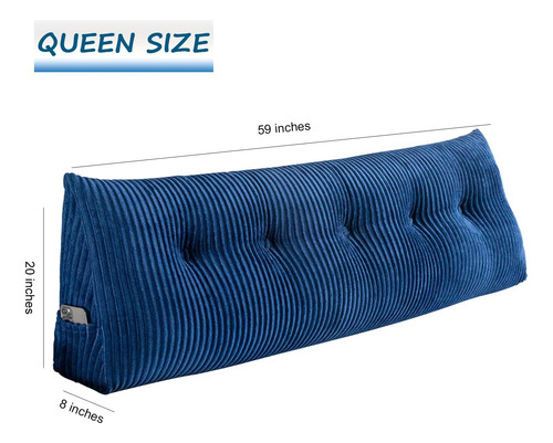 Gran Cabecero Triangular Cuña Almohada De Lectura Resp...