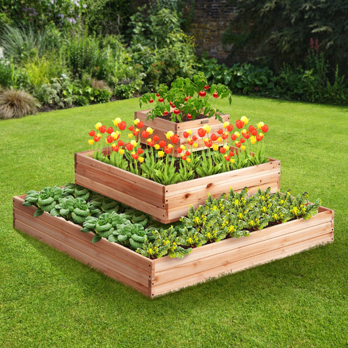 Vevor Cama De Jardín De Madera 44.5 X 44.5 X 20.1 PuLG