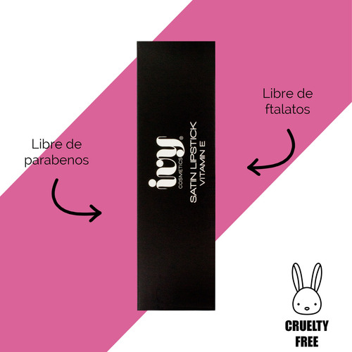 Labial Satinado Ivy Con Colageno Y Vitamina E Preppy Pink
