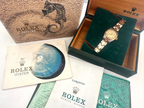 Reloj Rolex Date Combinado Ref 6917 26 Mm Full Set 1980 Gris Y Dorado Dorado Dorado (Usado)