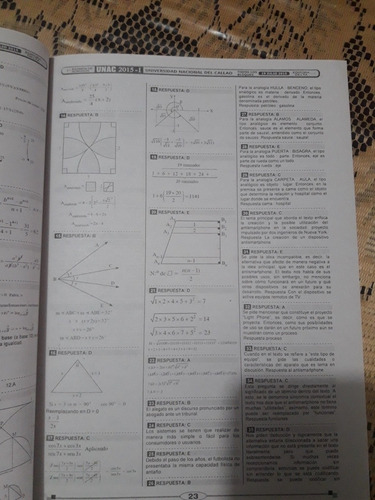 Imagen 5 de 10 de Libro De Examenes Universidad Del Callao Bloque 1