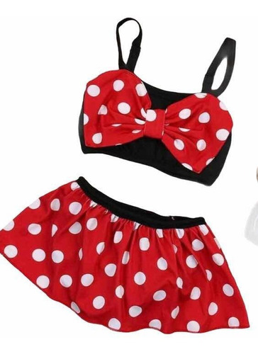 Traje De Baño/bikini Nina Minnie Mouse   