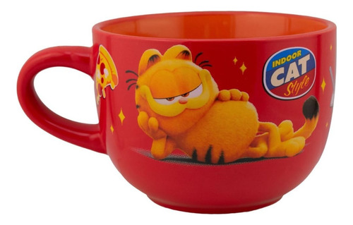 Tazon Cerealero Rojo De 820 Ml Garfield Cafe Te
