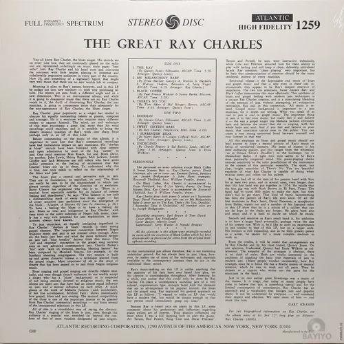 Charles Ray The Great Ray Charles Vinilo 1lp Nuevo/sellado