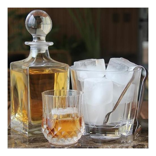 2 Piezas De Moldes De Cubos De Hielo De Whisky Cuadrados Mol