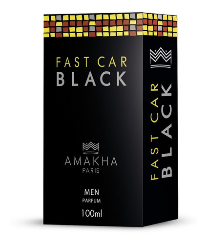 Perfume Masculino Fast Car Black Amakha Paris 100ml Parfum