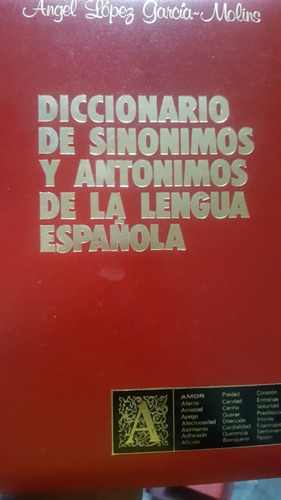 Diccionario De Sinonimos Y Antonimos De La Lengua Española